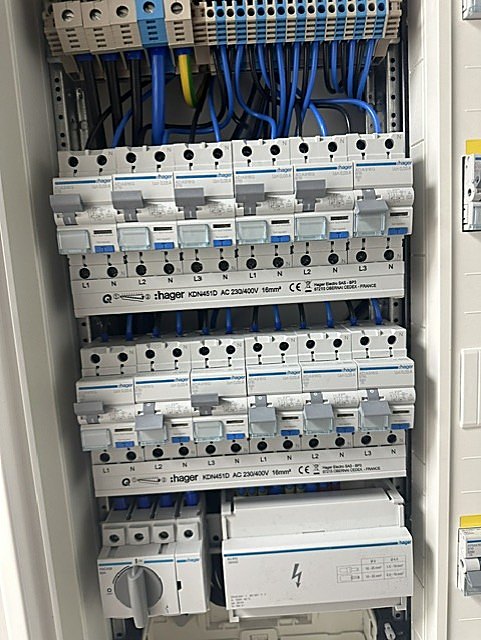 Neatly installed distribution board